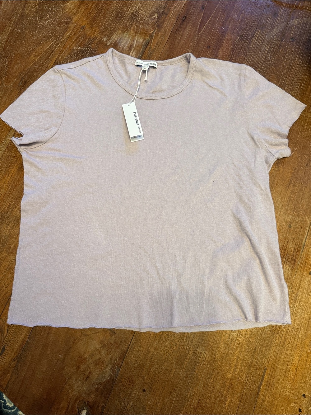 James Perse Lavender Short Sleeve Crewneck Tee